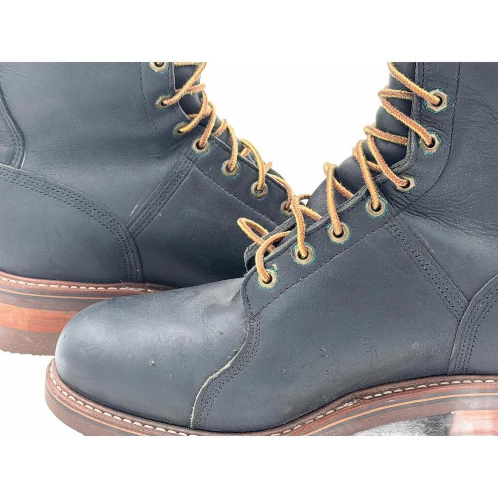 Hall's Lineman Motorcycle Boots 12E Gorgeous w/ New Soles! - Picture 4 of 9